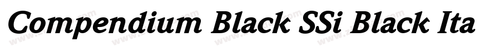 Compendium Black SSi Black Italic字体转换